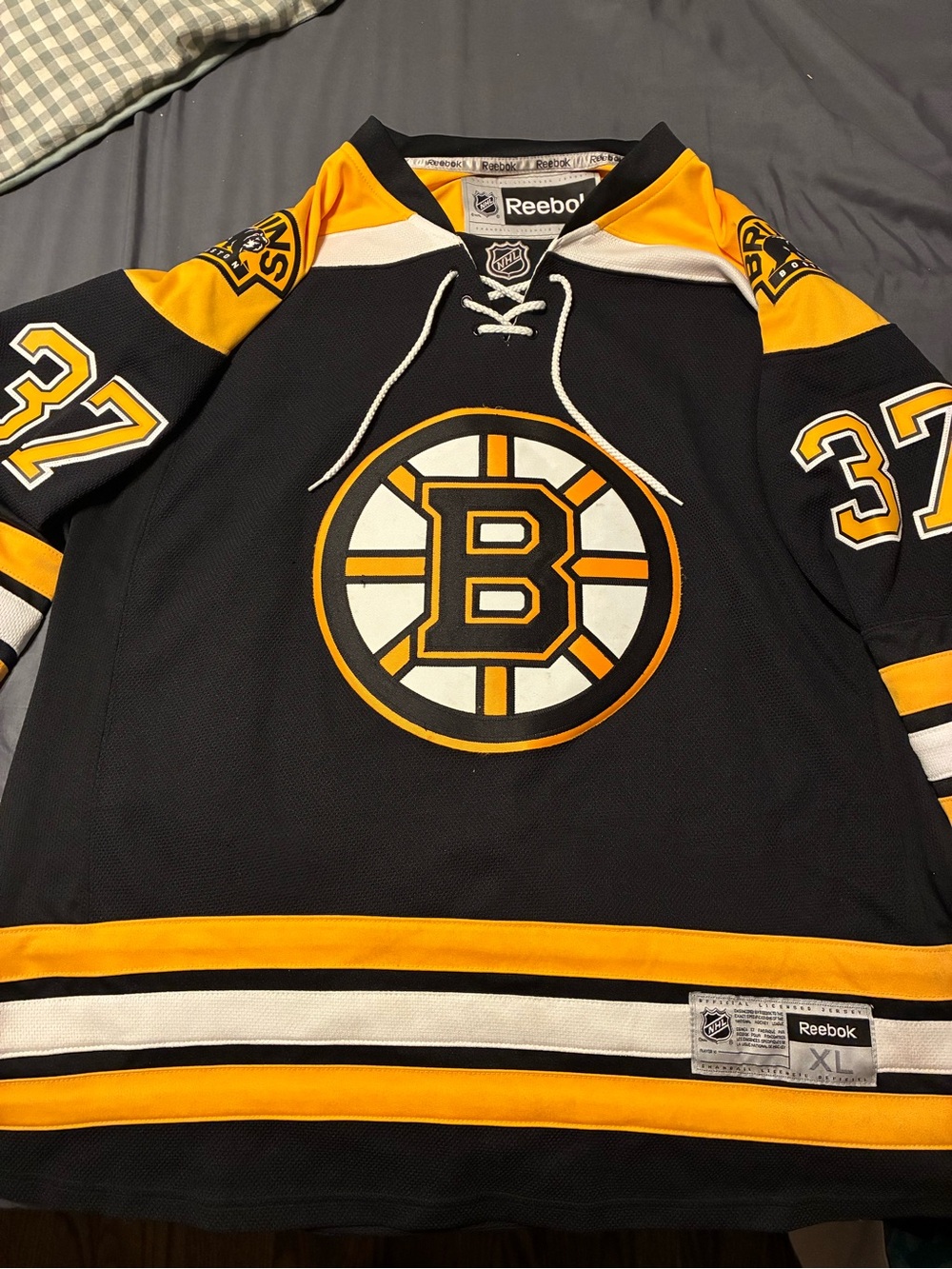 Boston Bruins Patrice Bergeron Reebok NHL Jersey